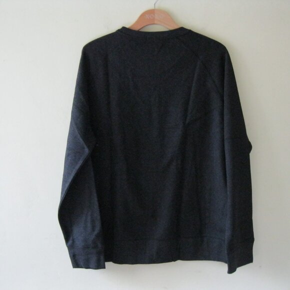 NWT* Banana Republic Men’s Waffle Crew pullover Sweatshirt L Charcoal (0607) - Picture 6 of 15